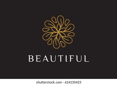 Monogram Flower Logo Template 