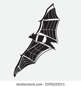 monogram flying bat logo vektor