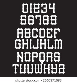 Monogram Font Vector blanco y negro