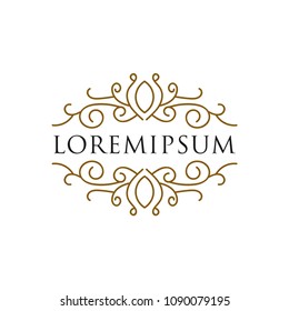monogram frame logo template