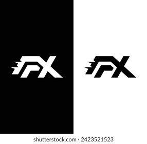 Diseño del logotipo de la carta Monograma FX. Logotipo de uso para empresas. Elemento de logotipo