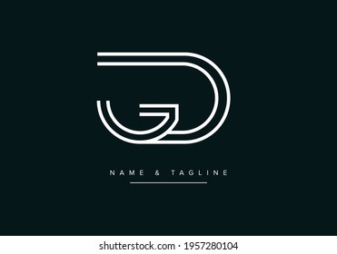 Monogram GD or DG Logo icon