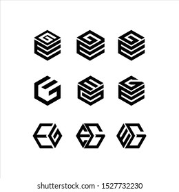 Monogram GE or EG logo design inspiration