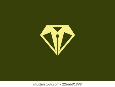 monogram gem logo with a tie symbol for jewelry and other
