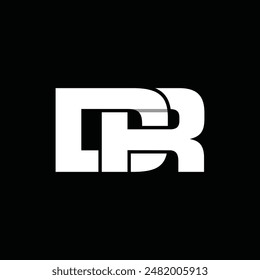 Monograma Geométrico Letra DR Simple Negocio Creativo Logo