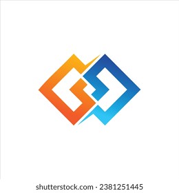 Letras geométricas monográficas Diseño vectorial del logotipo GG, Letras iniciales gg logotipo modelos de diseño vectorial