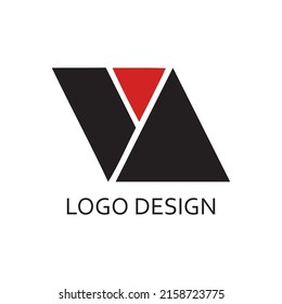 monogram geometry style va letter suitable for company logo