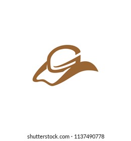 monogram GW / initial WG with cowboy hat logo design inspiration