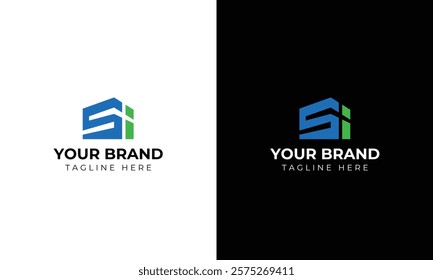 Monogram H circle logo template for building constructor business and company