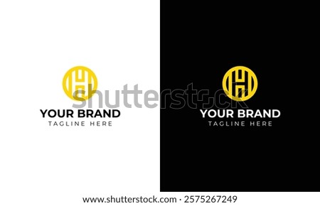 monogram, h, circle, yellow, gold, label, alphabet, logotype, art, business, modern, template, circle, design, sign, symbol, vector, advertisement, badge, company, concepts, connection, creativity, de