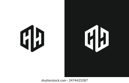 monogram h h hh logo initial hexagon sport gym technology