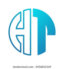 Monogram H Logo Circle Shape Design