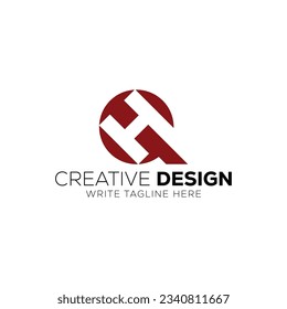 monogram H and Q logo design vector template
