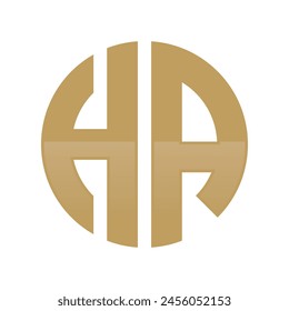 Monogram HA Logo in a Cirle Shape