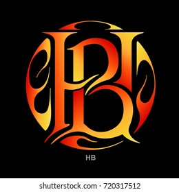 Monogram H,B
