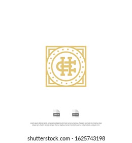 monogram HC vector logo in a modern line style
