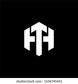 Monogram Hexagon Letter Ht Logo