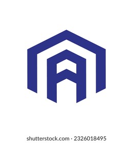 MONOGRAM HEXAGON IN THE SHAPE OF THE LETTERS "A" AND "N"