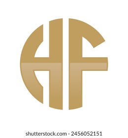 Monogram HF Logo in a Cirle Shape