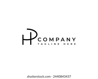 monogram HP PH letter logo design