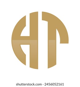 Monogram HT Logo in a Cirle Shape