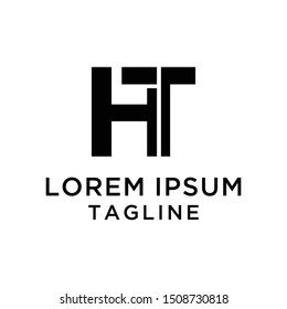 Monogram HT Logo Design Template