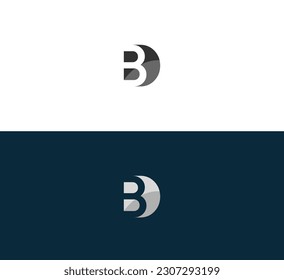 Monogram icon logo BD, DB.