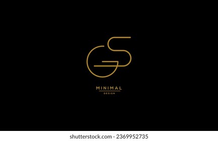 Letra de logotipo de icono monográfico GS