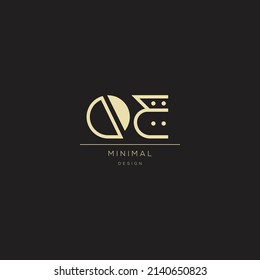 Monogram icon logo QE design