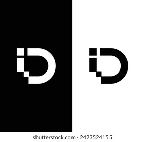 Monogram iD Letter Logo Design. Usable for Business Logo. Logo Element