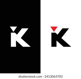 Monogram iK Letter Logo Design. Usable for Business Logo. Logo Element