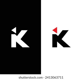 Monogram iK Letter Logo Design. Usable for Business Logo. Logo Element