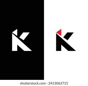 Diseño del logotipo de la letra iK monograma. Logotipo de uso para empresas. Elemento de logotipo