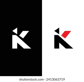 Diseño del logotipo de la letra iK monograma. Logotipo de uso para empresas. Elemento de logotipo