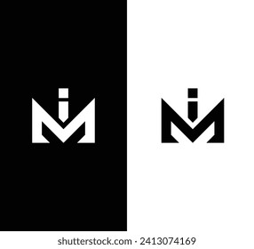 Monogram im Letter Logo Design. Usable for Business Logo. Logo Element