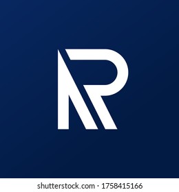monogram initial AR or R logo design