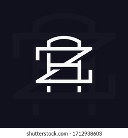 diseño del logotipo AZ inicial de monograma