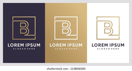 Monogram initial B logo design with creative modern concept