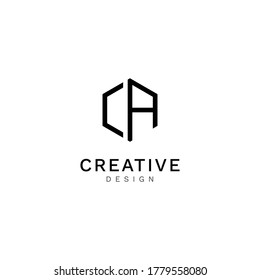 Monogram initial CA logo deign 