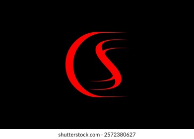 monogram initial css symbol logo vector design template. simple CSS logotype design vector illustration isolated on black background