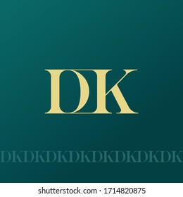 monogram initial DK logo design