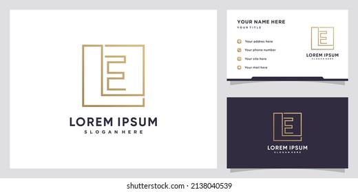 Monogram initial E logo design with creative modern concept