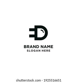 Monogram Initial ED logo Plug Logo Design Inspiration