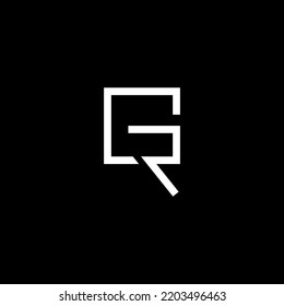Monogram Initial GR And RG Logo Design Luxury Technology