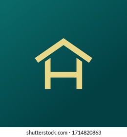 monogram initial H for House  logo design