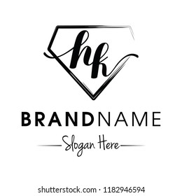 Monogram / Initial hk for jewellery logo design inspiration vector