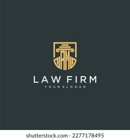 AM monogram initial for lawfirm logo ideas with creative polygon style design