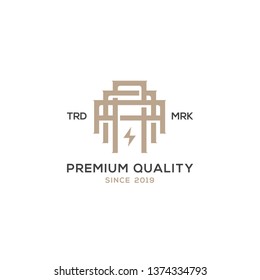 Monogram Initial Letter AAA Logo Design. Business Initial Icon Vector