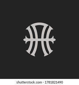 Monogram, Initial Letter AH / HA Vintage Logo Design for Branding or T Shirt Design