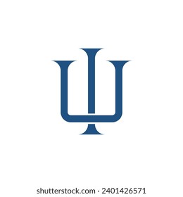 Monogram initial letter alphabet  font vector